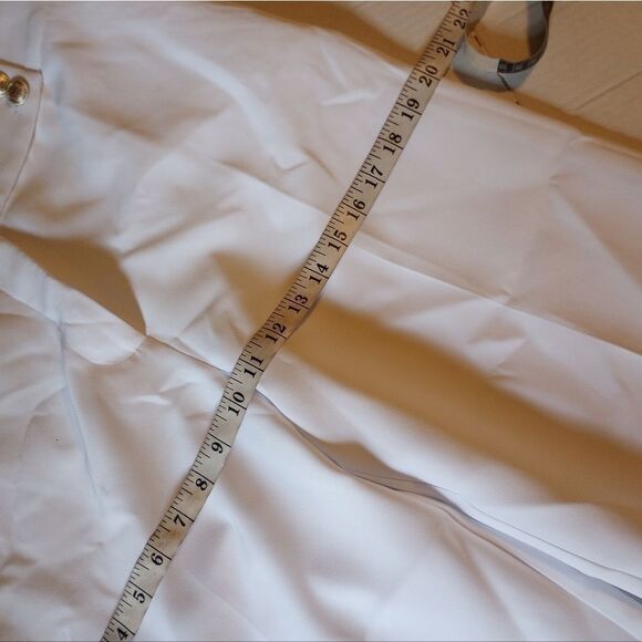 New Cato White Wide Leg High-rise Trousers With Gold Accent Button - Picture 11 of 14